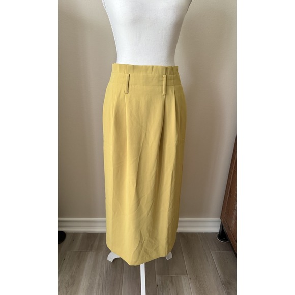 Boden Dresses & Skirts - Boden Chartreuse Yellow - Green Midi Pencil Skirt US4 Minimalist Quiet Luxury